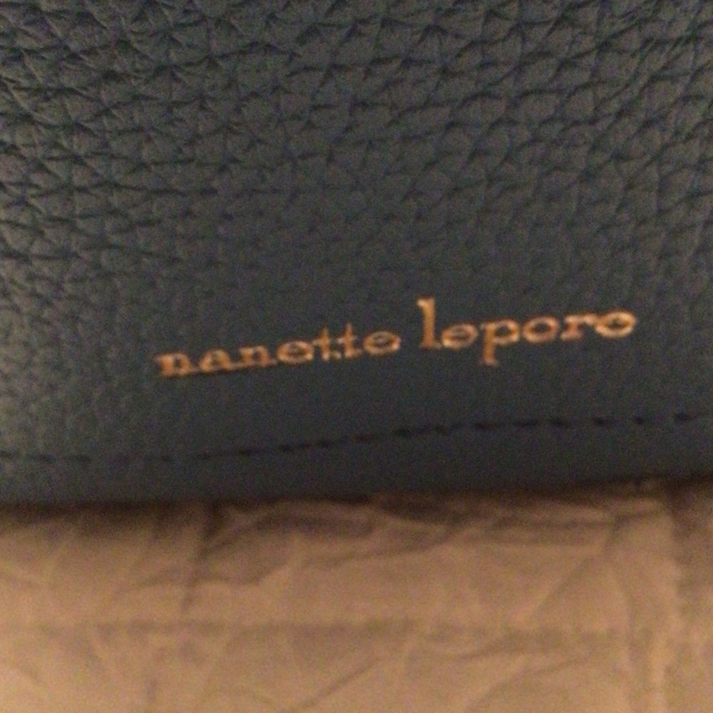 Nanette Lepore Blue Satchel with Black Handles - Picture 2 of 8